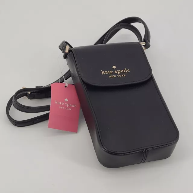 Kate Spade New York Phone Crossbody Bag Black Leather