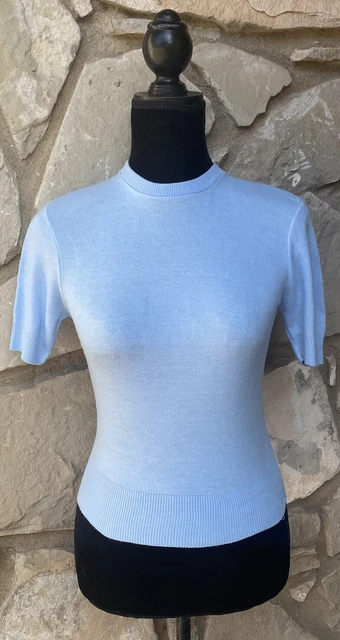 Vintage Sweater S Hi-Bulk 100% Dupont Orlon Interlock Short Slv 1950/1960?