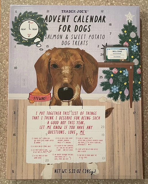 TRADER JOE’S DOG Advent Calendar Salmon & Sweet Potato Dog Treats