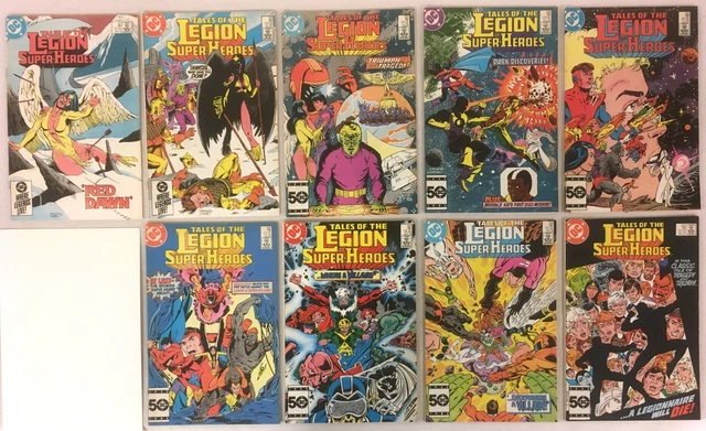 Legion of Super-Heroes 9 Comic lot/Run # 321 to 329 DC 1982 VF-/VF+