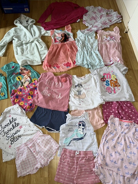 Grande pacchetto abito da notte ragazze pantaloncini e magliette pigiami 8-9