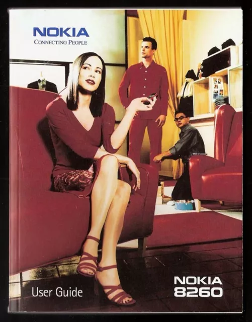 Vintage 2000 NOKIA 8260 Cell Phone User Guide, Manual and Brochures