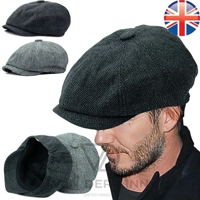 BAKER BOY HAT Men Newsboy Flat Cap Peaky Blinders Black Grey Gift £6.88