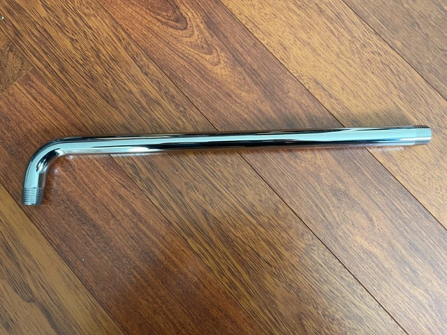 Brazo de ducha Moen cromo pulido 16" ángulo recto - nuevo, caja abierta