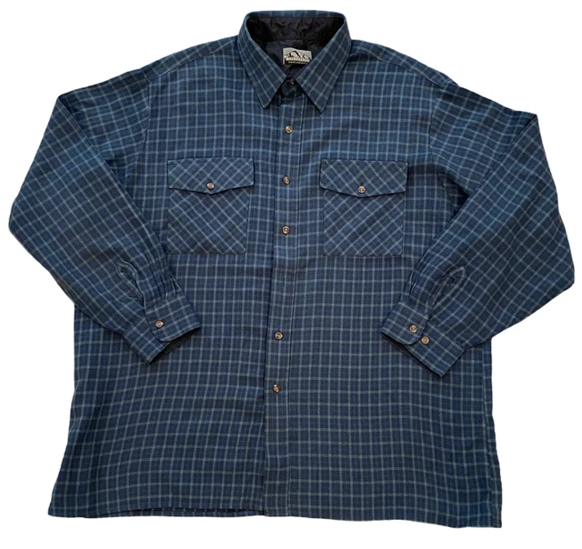 Vintage Backpacker Button Down Shirt Men's Size 2XL Long Sleeve Acrylic
