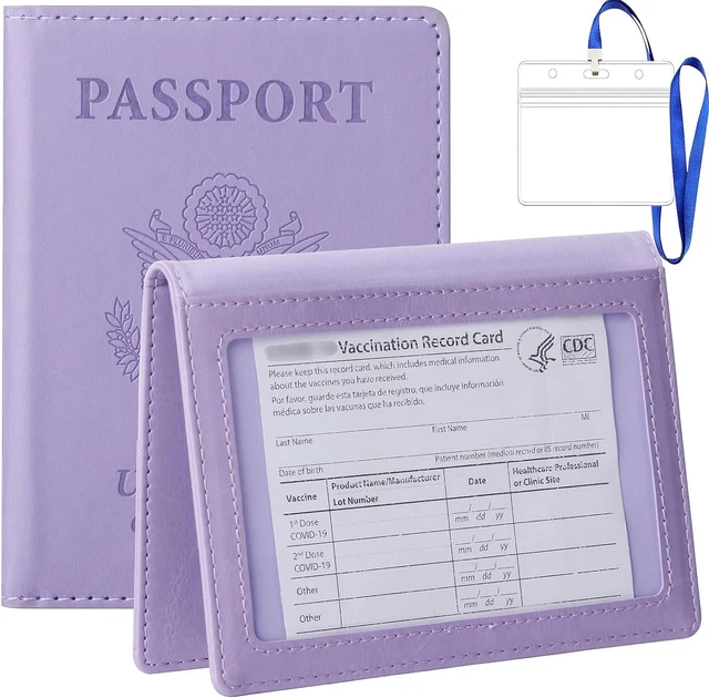 Passport Holder Women, Travel Must Haves Passport and Vaccine Card Holder Combo,