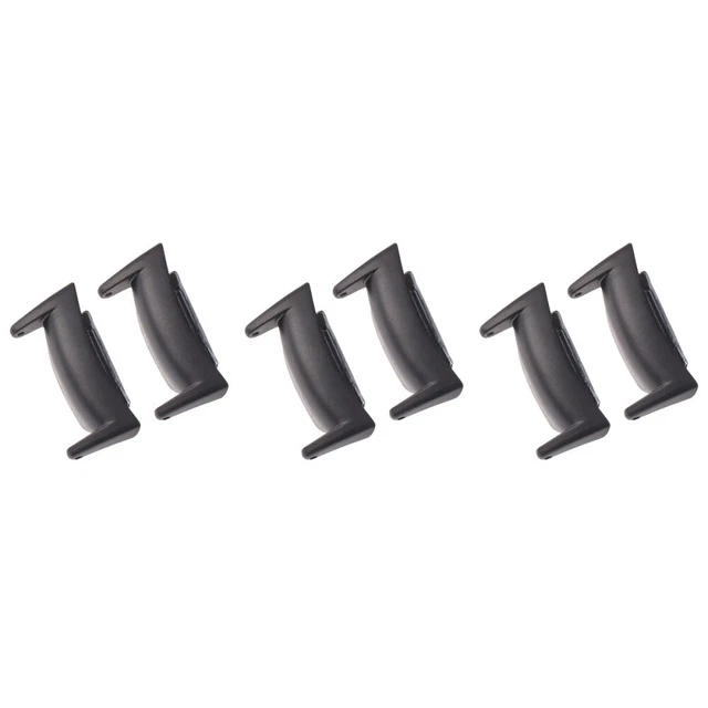 6 PIEZAS /Juego de accesorios conectores de reloj inteligente para Gear Fit2 Pro SM-R360 (Negro)