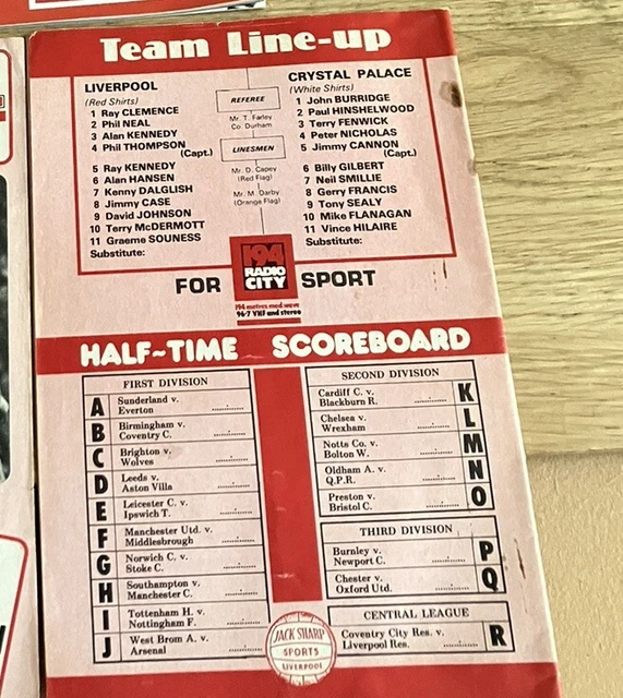 VINTAGE LIVERPOOL FOOTBALL CLUB MEMORABILIA PROGRAMMES 7995 The Glory