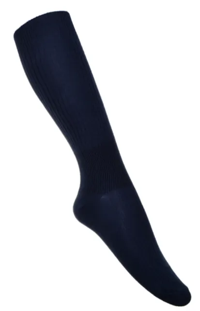 1 pair of WB Socks Cotton Rich Unisex Anti-Dvt Flight Socks Navy Large