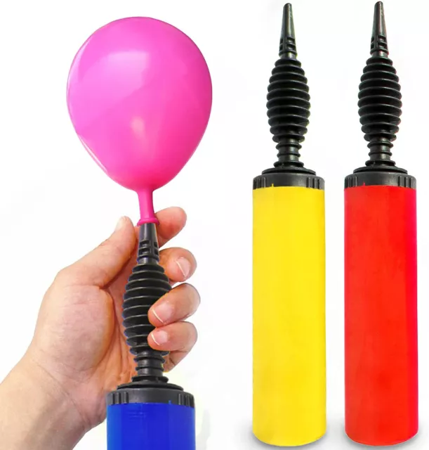 5pc BALLOON PUMP SET WITH TIE TOOL HAND HELD PORTABLE AIR INFLATOR PARTY TOOL UK