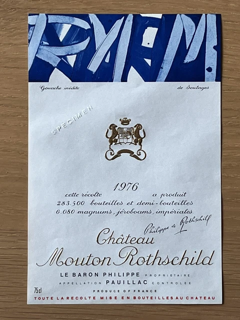 1 CHÂTEAU MOUTON ROTHSCHILD PAUILLAC 1947 75c