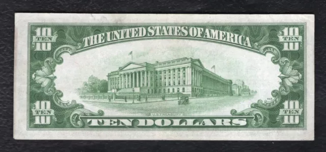 Fr. 2309 1934-A $10 Ten Dollars “North Africa” Silver Certificate About Unc (C) 2