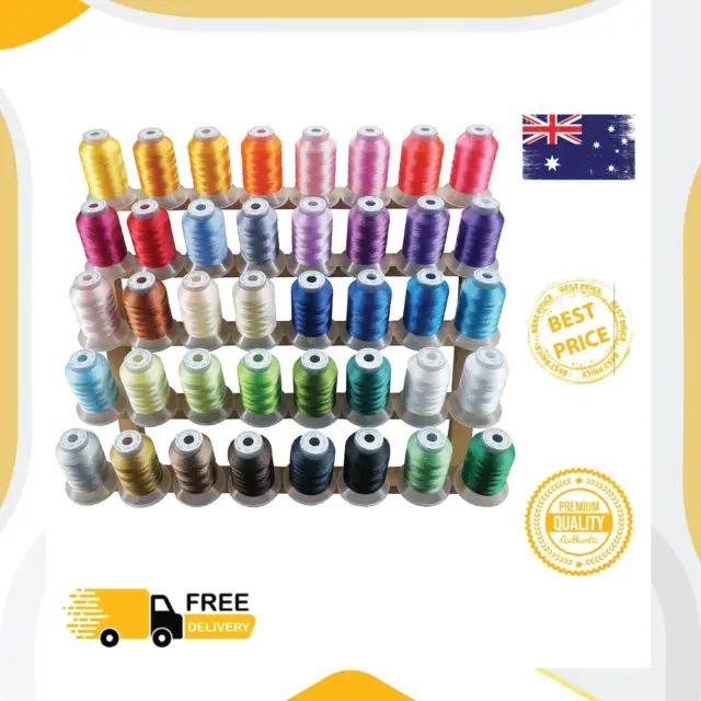 40 Brother Colours Polyester Sewing&Embroidery Machine Thread 500M Each 40WT-Au