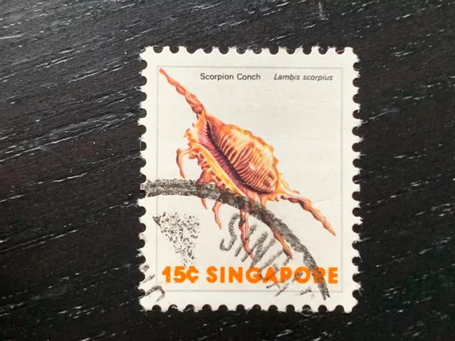 Singapore 1977 Shells 15C Scorpion Conch Lambis Scorpius - Used