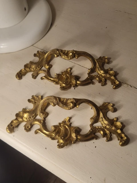 Paire De Poignée De Commode En Bronze Style LOUIS XV