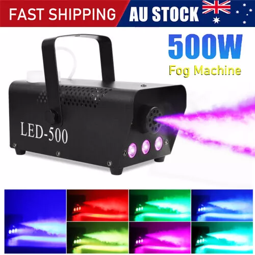 Smoke Machine RGB LED Party Club Disco DJ Effect Wireless Control-500W Fogger