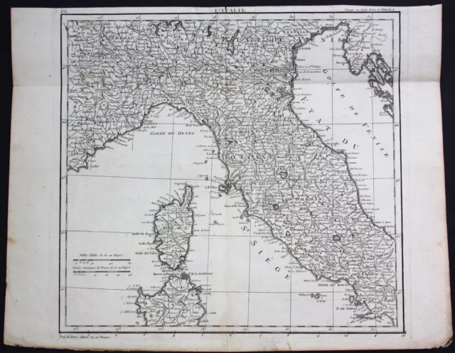 1787 - Italia Corse Corsica Sardegna carta Kupferstich Lalande acquaforte map