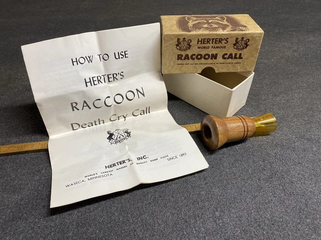 Herter’s Racoon Coon Reed Call C712 With Box And Instructions USA Herter’s Racoon Coon Reed Call C712 With Box And Instructions USA