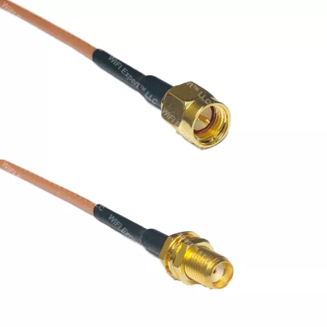 1 x SMA MALE to SMA Female - Coaxial RF Extension Cable RG316 2in - 30feet USA