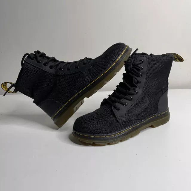 Dr. Martens JUNIOR Combs Extra Tough Poly Casual Black Boots Size 2 Youth