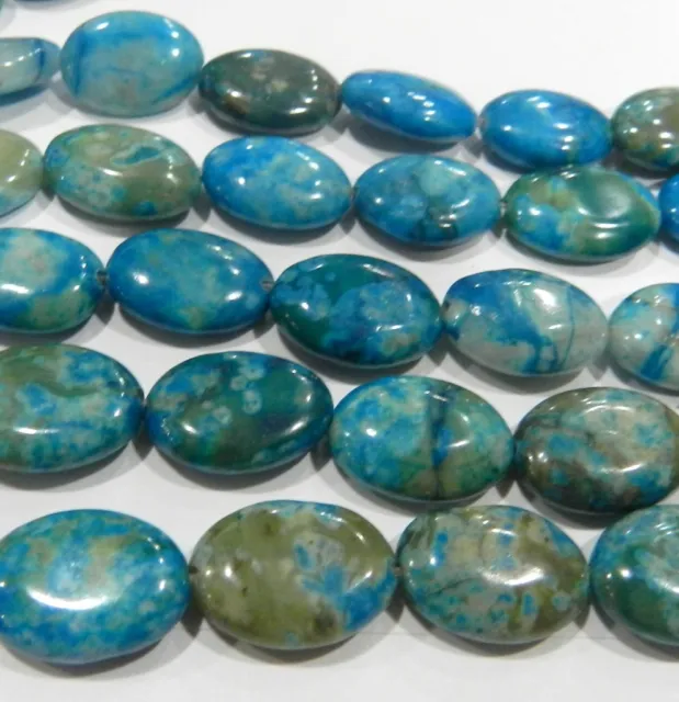 13x18mm Blue Crazy Lace Agate Gems Oval Loose Beads 15"