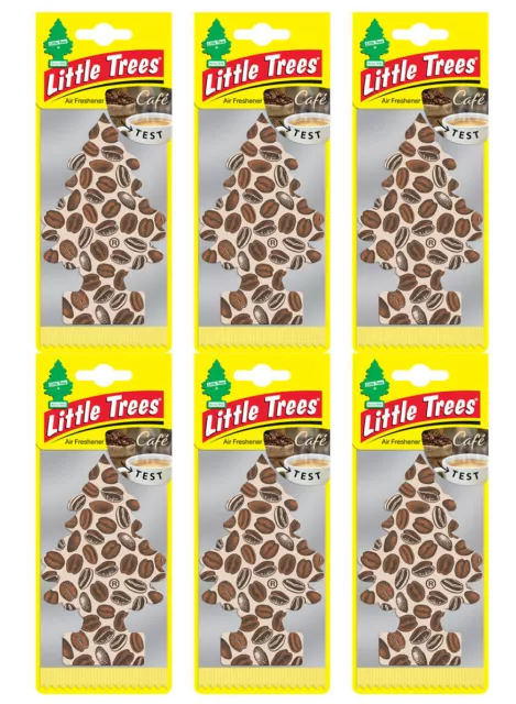 Magic Tree Cafe Scent 6 Pk Little Trees Car Room Air Freshener Coffee Scent