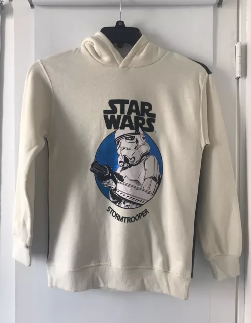 NUOVA FELPA CON CAPPUCCIO ZARA ECRU KIDS BOYS STAR WARS™ LUCIDA taglia 11-12Y #7096 6