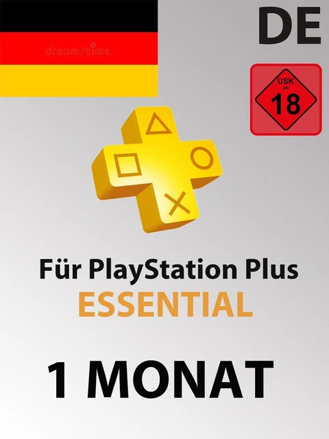 Playstation PLUS Essential - 30 Tage - 10 EUR | Digital PSN Key Nur DE