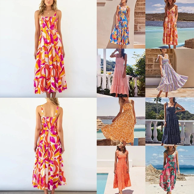 Robes roses en polyester taille L pour femme