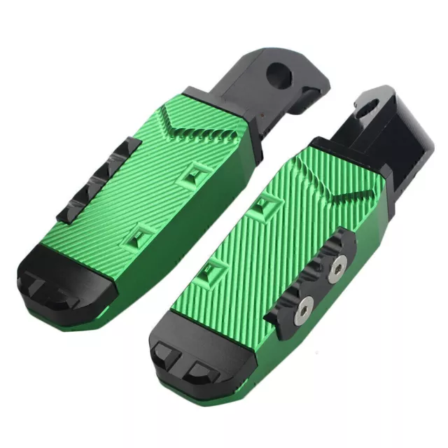 CNC Rear Passenger Footrests Foot Pegs Pedal Pads for Yamaha FZ1 YZF R3 Green