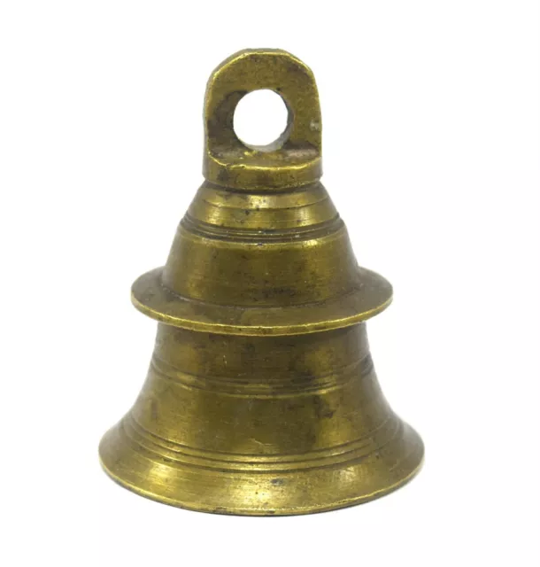 Vintage Old indian Brass bell Ritual Bell Good Sound Bell Home Decor G70-259