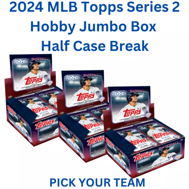 NEW YORK METS 2024 MLB Topps Series 2 Hobby Jumbo Half Case 3 Box Break