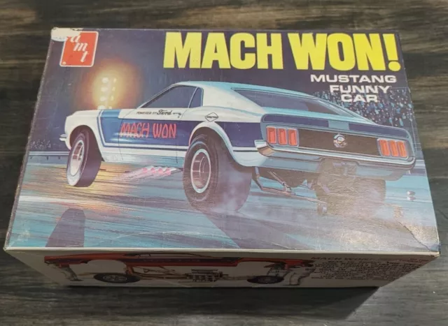 Vintage AMT 1970 Ford Mustang MACH WON! Funny Car Kit 1/25th Scale Sealed Parts