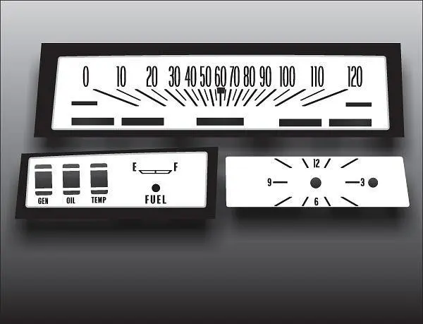 White Face Gauges for 1973-1976 Chevrolet Chevelle Malibu El Camino Sweep