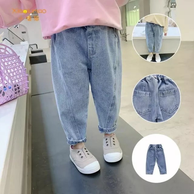 1 PC Bambine Jeans Primavera Autunno Pantaloni Moda P