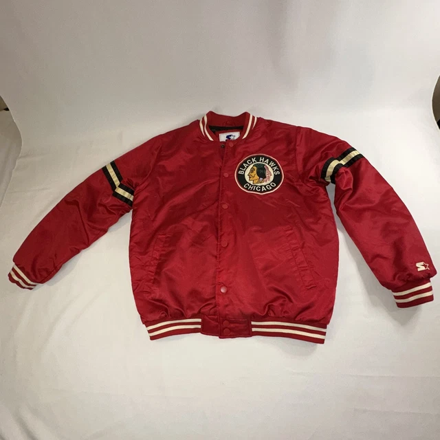 Chicago Blackhawks Vintage Satin Starter Jacket Size Large Chicago Blackhawks Vintage Satin Starter Jacket Size Large