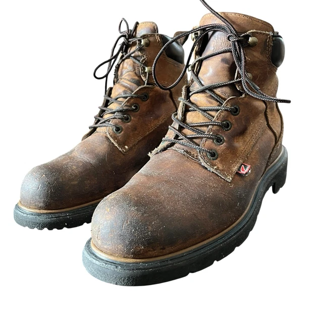 RED WING 912 Steel Toe Work Boots Mens 8.5 Brown Leather Oil 