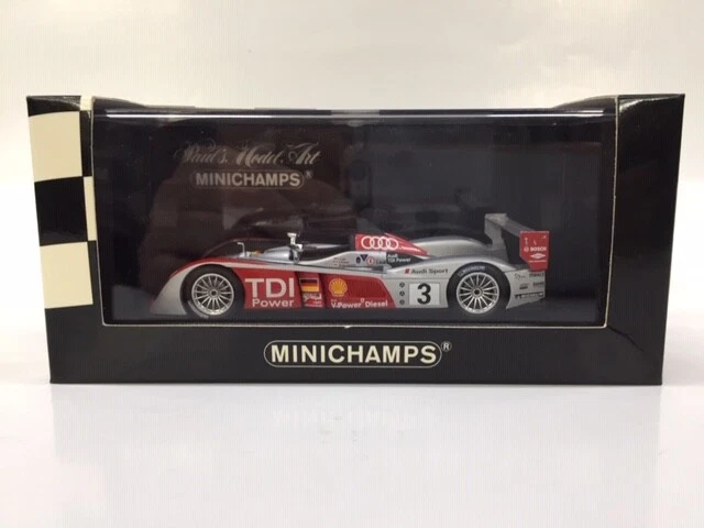 Modèle Audi R10 #3 Le Mans 2007 1/43 IXO - État Vitrine, Boîte Abîmée