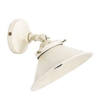 Applique lampada parete in ottone avorio con campana snodabile orientabile E14