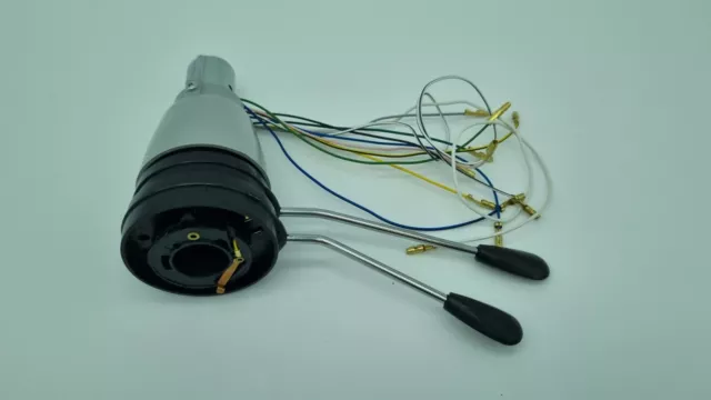 Lenkstockschalter, Devio Guida, Fiat 500D Grau / Grigio mit verchromten Hebeln Lenkstockschalter, Devio Guida, Fiat 500D Grau / Grigio mit verchromten Hebeln