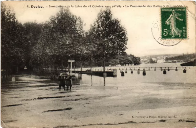 CPA Inondations DECIZE Promenade des Halles (1272779)