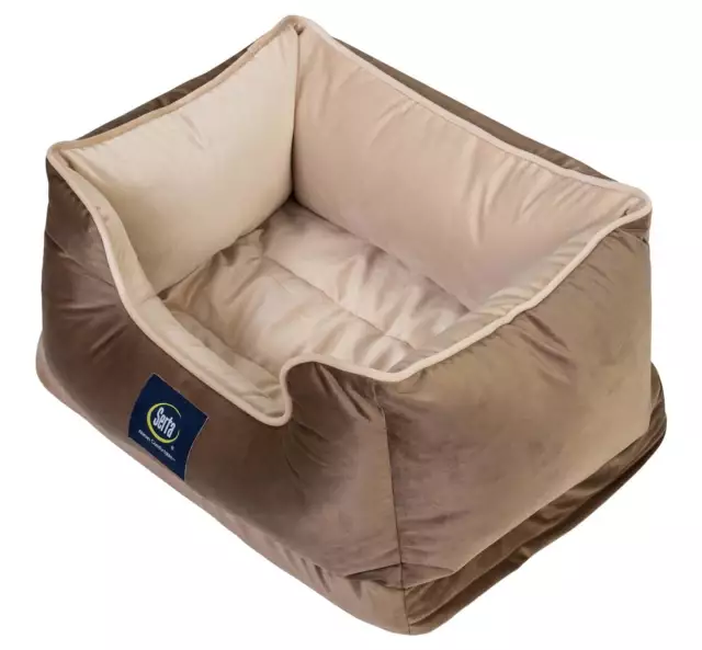 Serta Ortho Cuddler Pet DogBed Medium Brown Grey Available in Two Sizes Portable