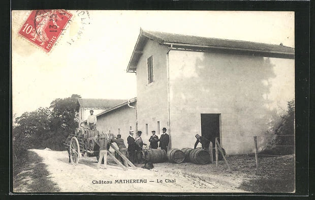CPA Sainte-Eulalie, Chateau Mathereau, Le Chai 1909