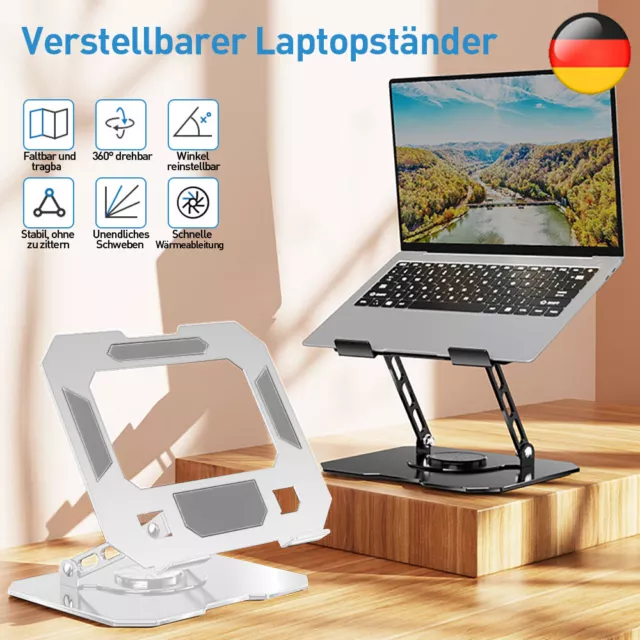 360° Laptop Ständer Faltbar Notebook Tablet Halterung Einstellbar Winkel Tragbar