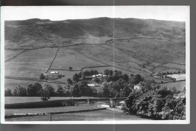 Scarce Old Real Photo Postcard - Bridge And Fell - Burnsall - Yorkshire 1959