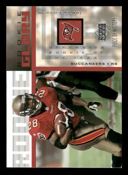 2002 UD Piece of History #RG-12 Warrick Dunn Rookie Glory Atlanta Falcons