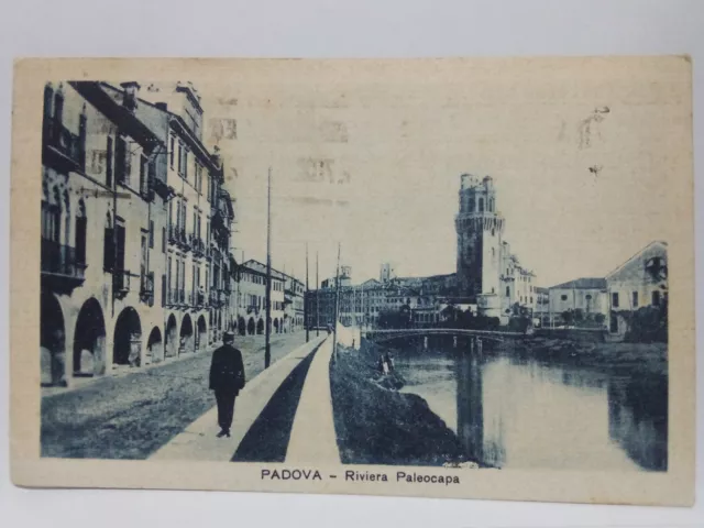 cartolina viaggiata padova,riviera paleocapa 1933