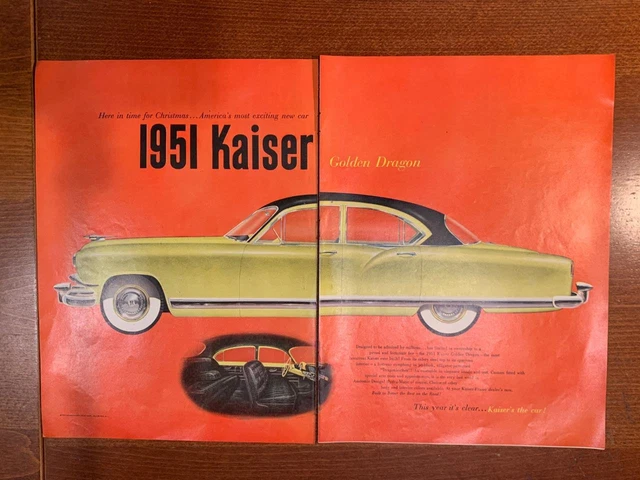 Magazine Ad* - 1951 - Kaiser - (two-pages)