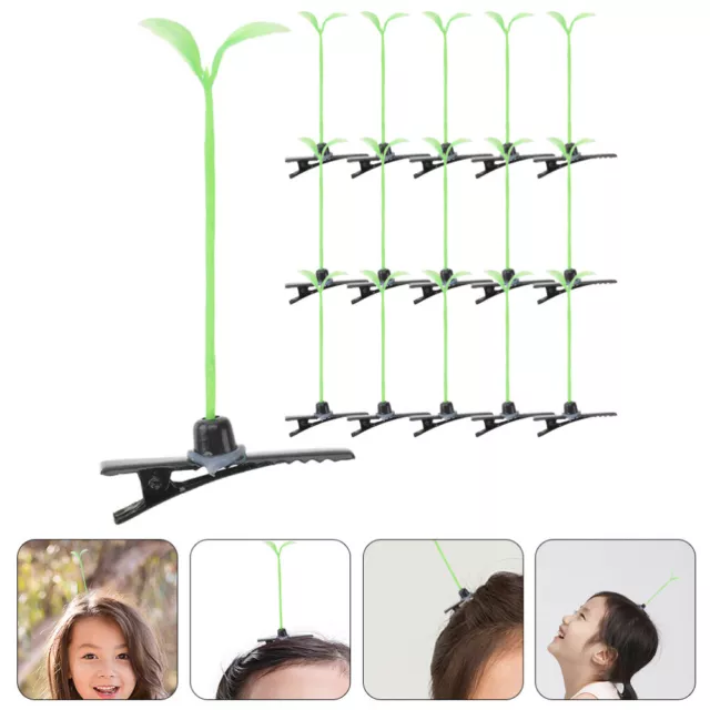 Green Plant Hair Clips 30pcs Cute Hair Accessories for Girls-QP