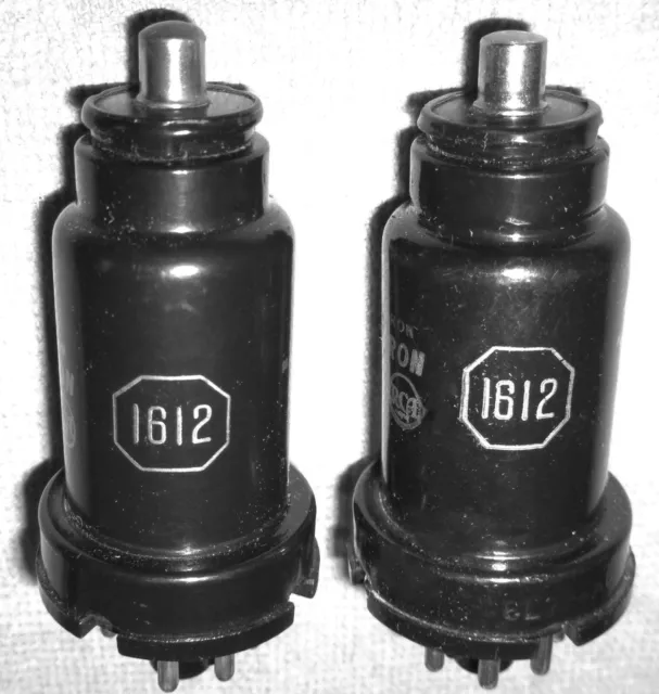 2 NOS RCA 1612 Vacuum Tubes - Non-Microphonic 6L7 for Broadcast and Recording